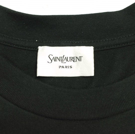 Saint Laurent Plain Crew Neck T-shirt Cotton Modal Top