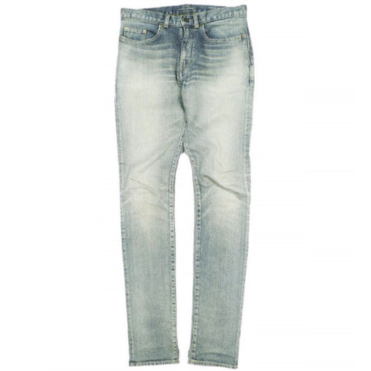 Saint Laurent D02 Whiskered Skinny Jeans Cotton Jeans