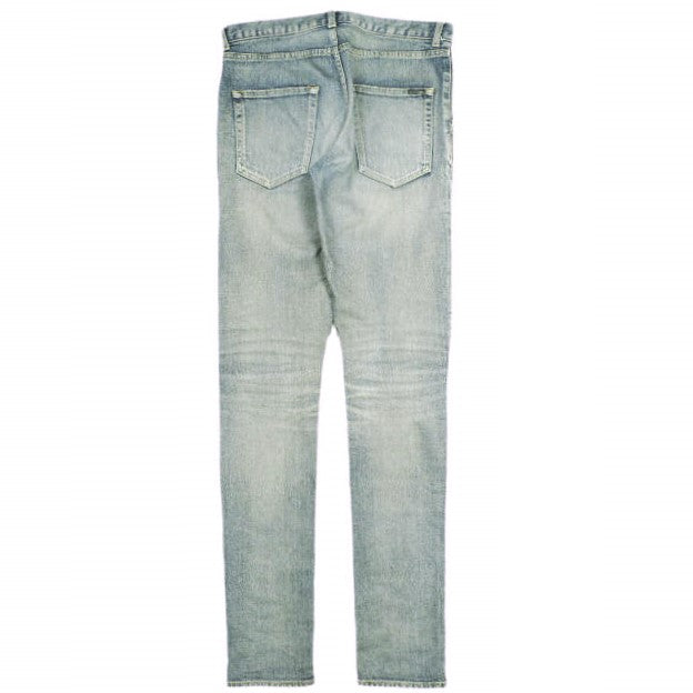 Saint Laurent D02 Whiskered Skinny Jeans Cotton Jeans