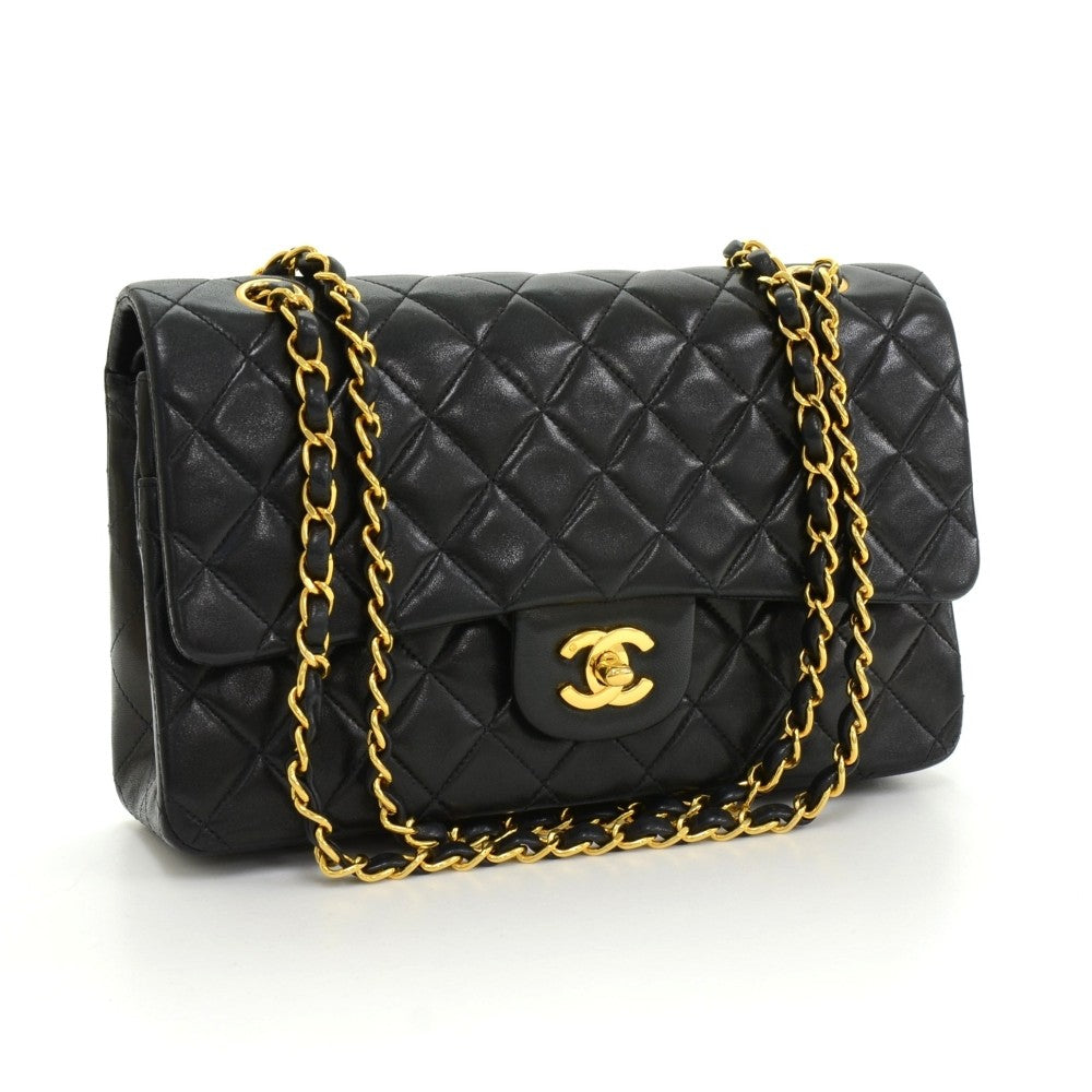 Chanel Double Flap Quilted Leather Bag