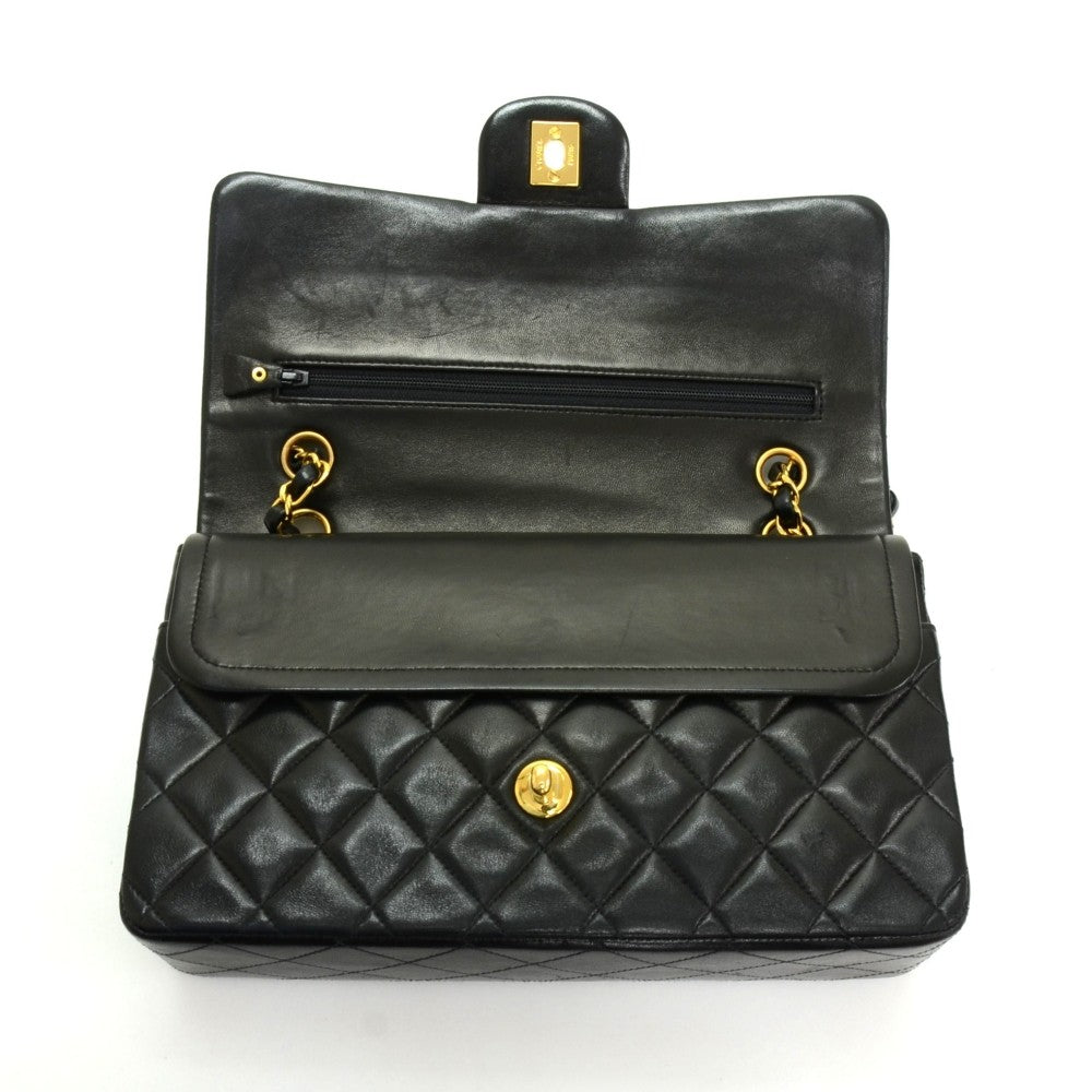 Chanel Double Flap Quilted Leather Bag