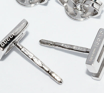 Gucci G Logo K18WG Earrings