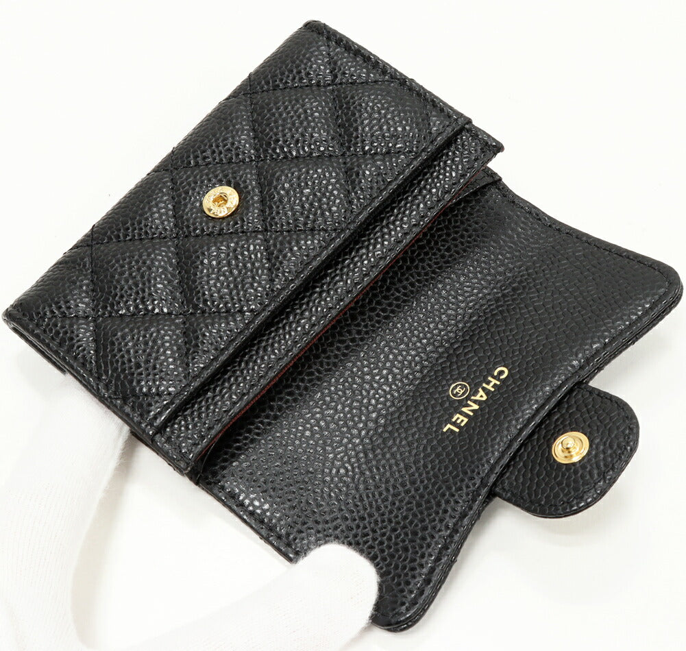 Chanel Card Case Caviar Leather Card Case
