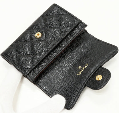 Chanel Card Case Caviar Leather Card Case