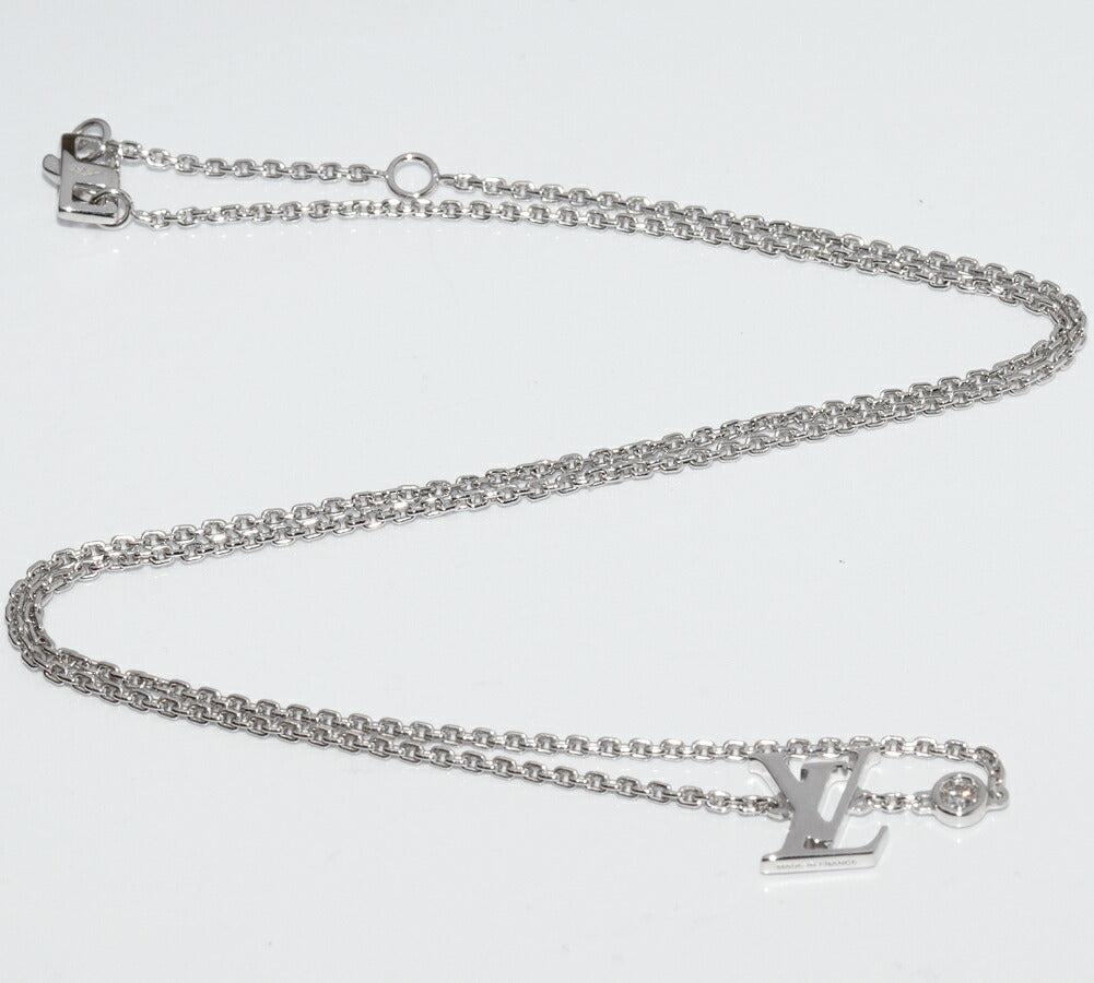 Louis Vuitton Idylle Blossom LV K18WG Diamond Necklace