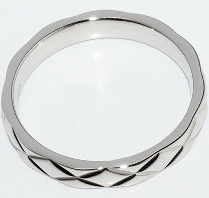Chanel Matelasse Pt950 Ring Size 18
