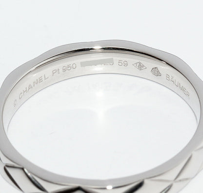 Chanel Matelasse Pt950 Ring Size 18