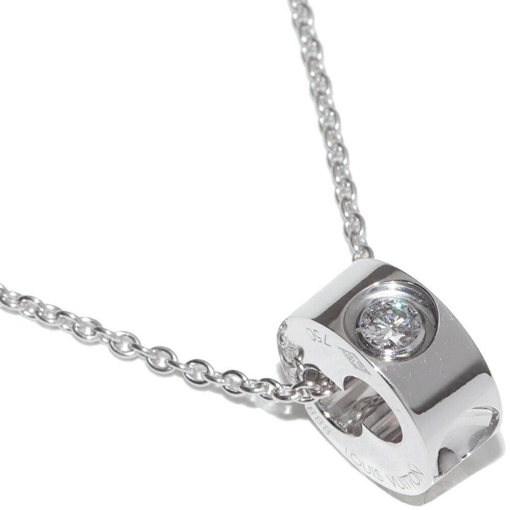 Louis Vuitton Empreinte K18WG Diamond Pendant Necklace Limited