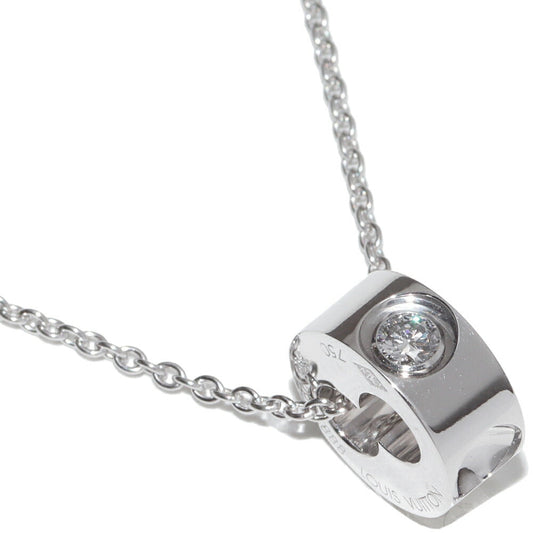 Louis Vuitton Empreinte K18WG Diamond Pendant Necklace Limited