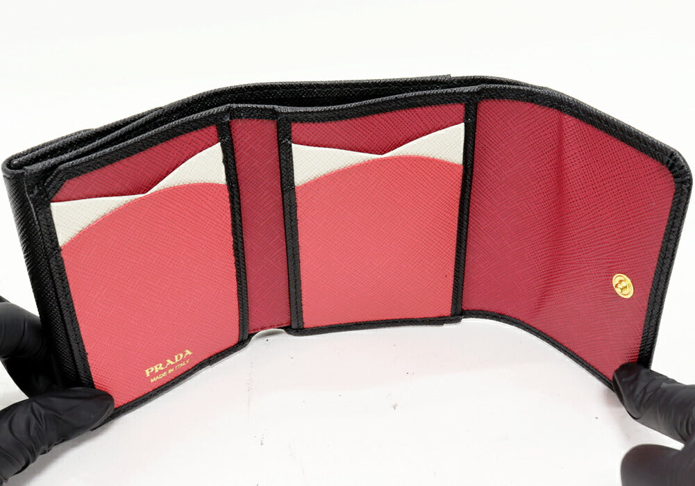 Prada 1MH043 Saffiano Compact Wallet