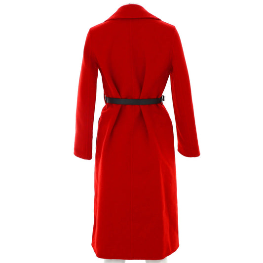 Louis Vuitton Women's Long Wrap Monogram Belt Coat Wool Blend