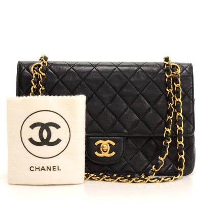 Chanel Double Flap Quilted Leather Bag