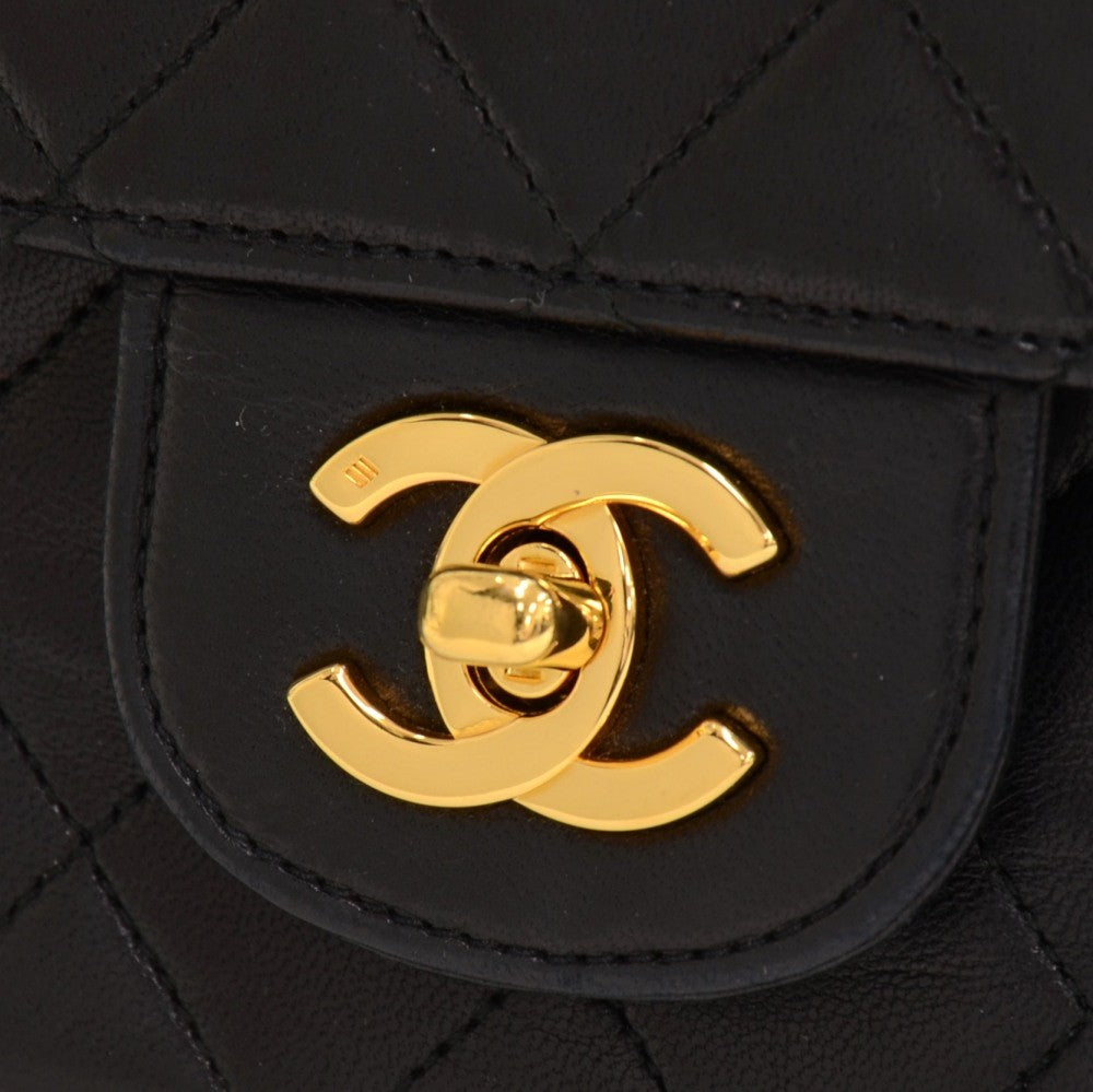 Chanel Double Flap Quilted Leather Bag