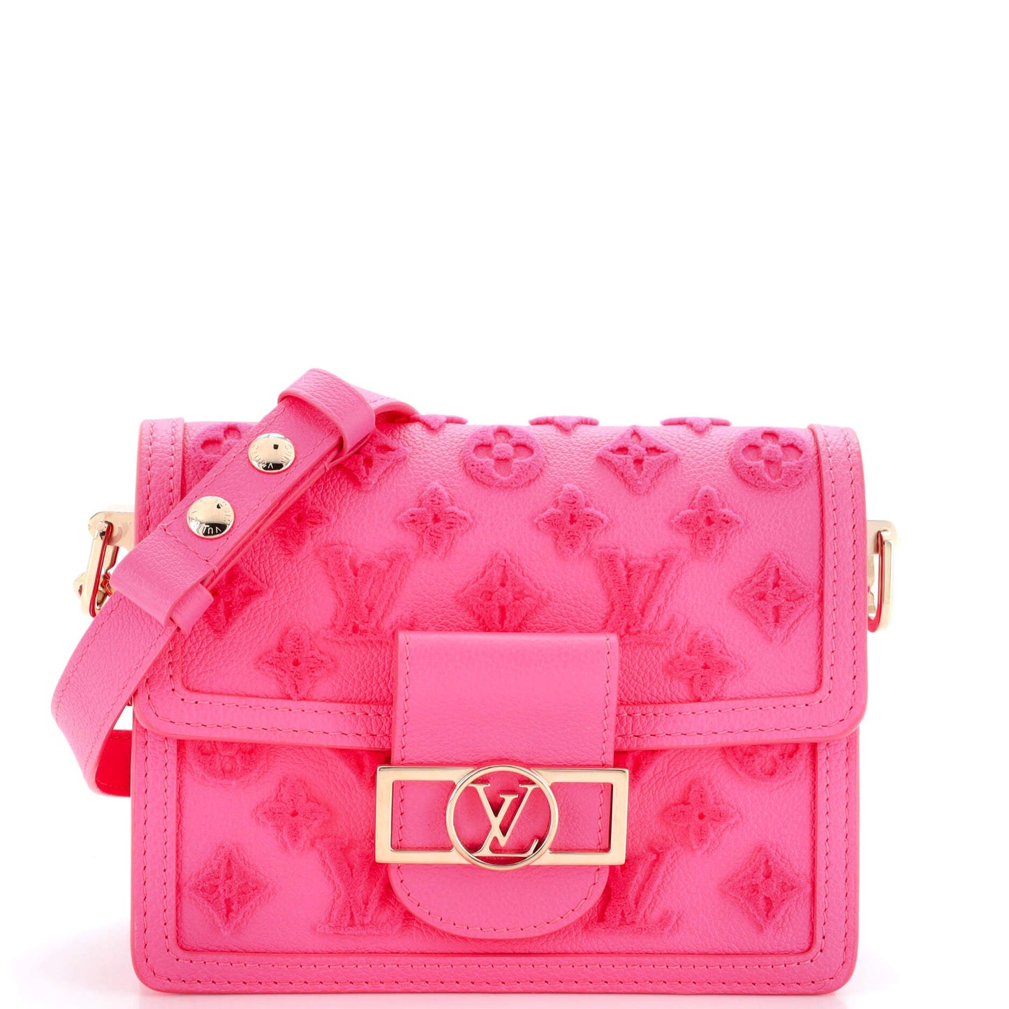 Louis Vuitton Dauphine Shoulder Bag Monogram Tuffetage Leather Mini