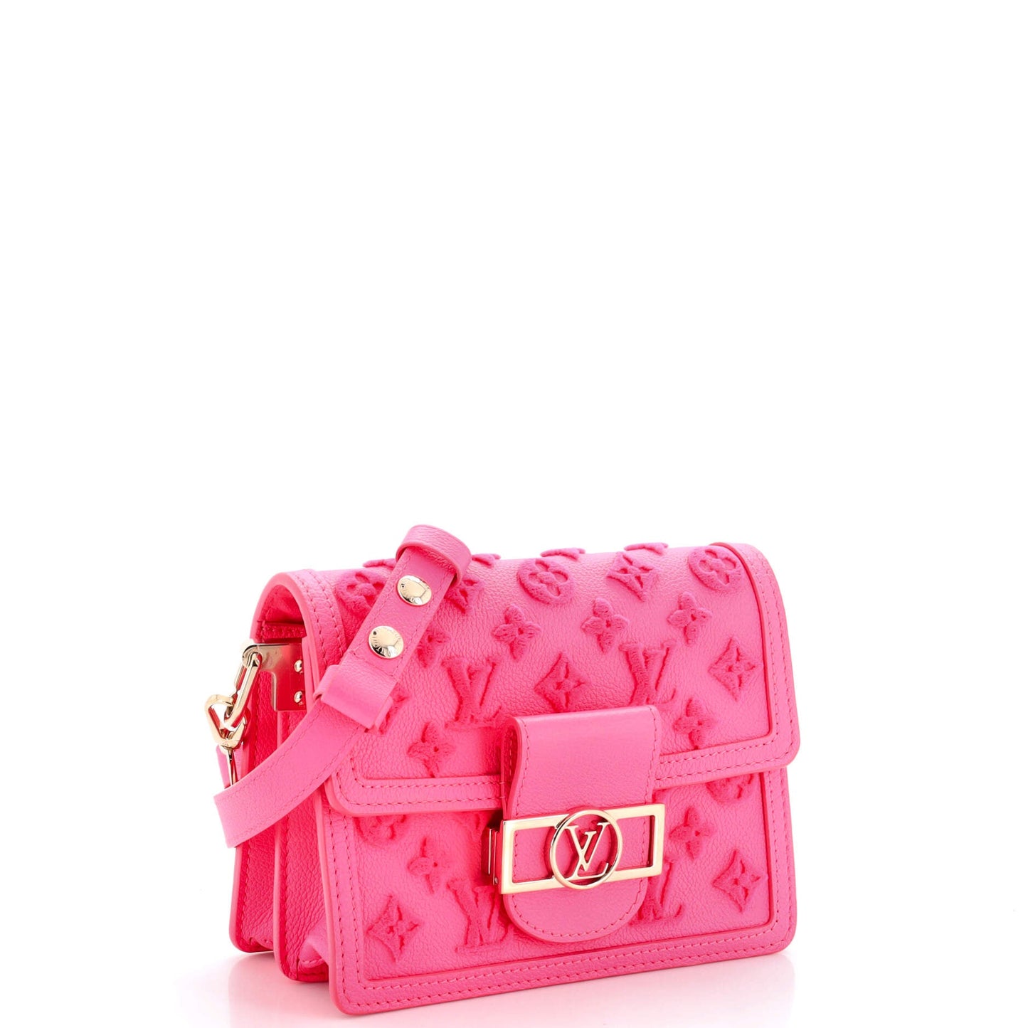 Louis Vuitton Dauphine Shoulder Bag Monogram Tuffetage Leather Mini