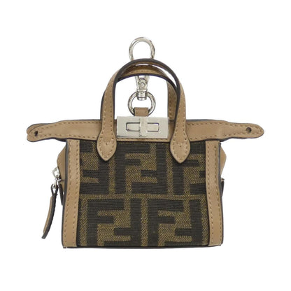Fendi PEEK A BOO I SEE U FORTY8 NANO Canvas Leather Bag Charm