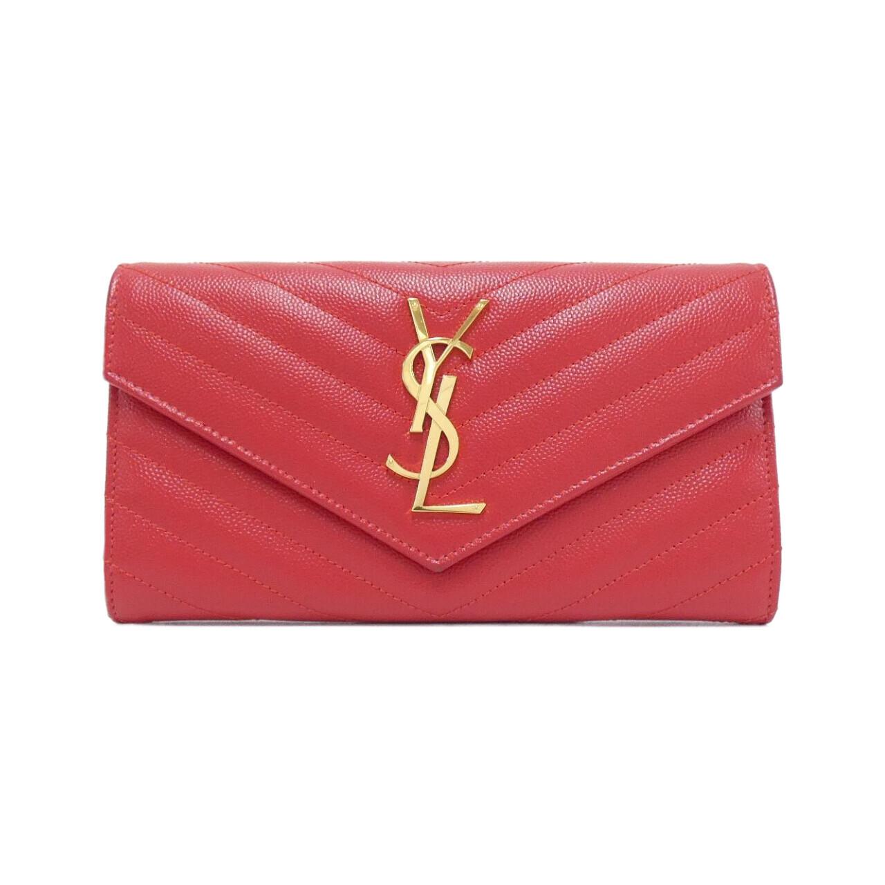 Saint Laurent 372264 BOW01 Calf Long Wallet