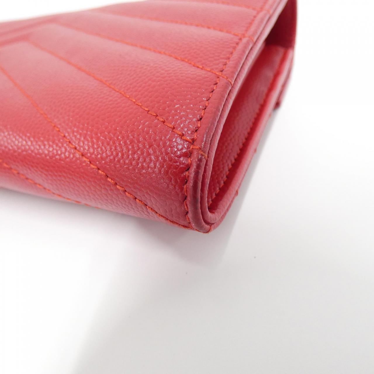 Saint Laurent 372264 BOW01 Calf Long Wallet