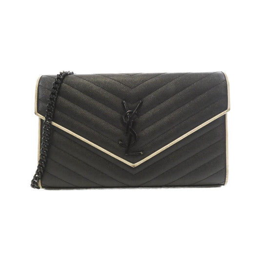 Saint Laurent 377828 BOWC8 Calf Chain Wallet