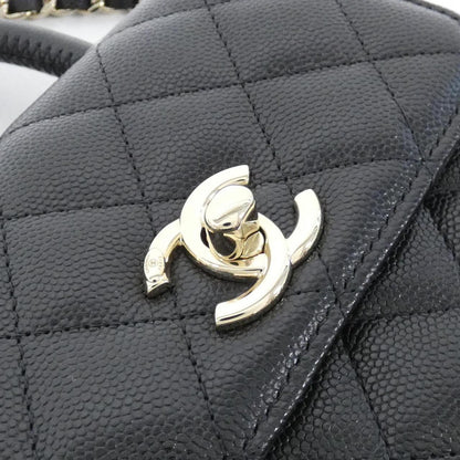 Chanel Coco Handle Caviar Skin Chain Clutch