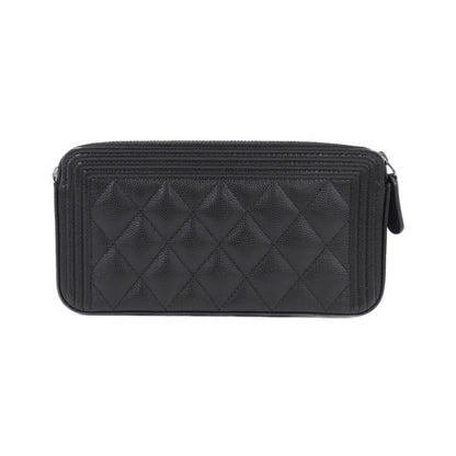Chanel Boy Chanel Caviar Skin Chain Wallet