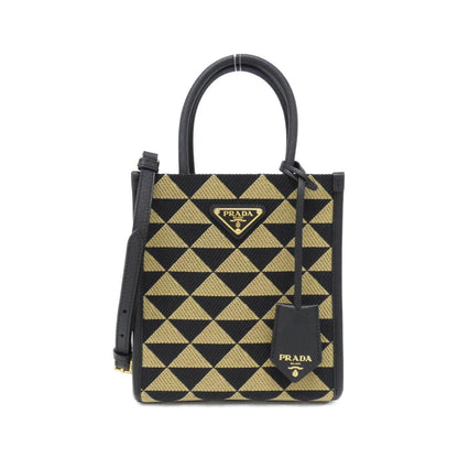 Prada 1BA355 Triangolo Jacquard Shoulder Bag