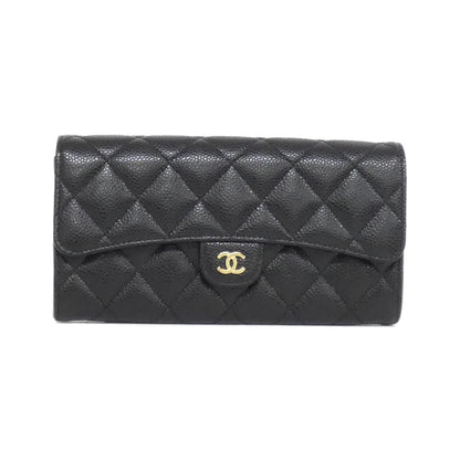 Chanel Timeless Classic Caviar Skin Long Wallet