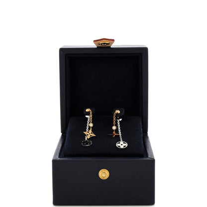 Louis Vuitton Blossom Drop Earrings 18K Tricolor Gold and Diamonds
