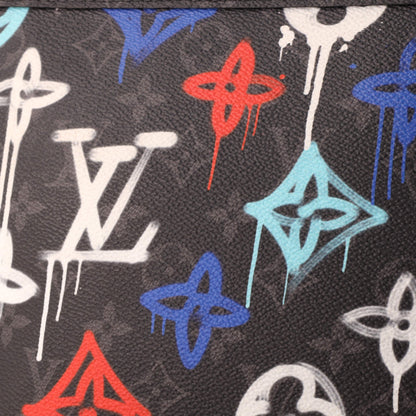 Louis Vuitton Pochette Voyage Graffiti Monogram Eclipse Canvas MM