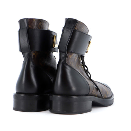 Louis Vuitton Women's Wonderland Flat Ranger Boots Monogram Canvas and Leather