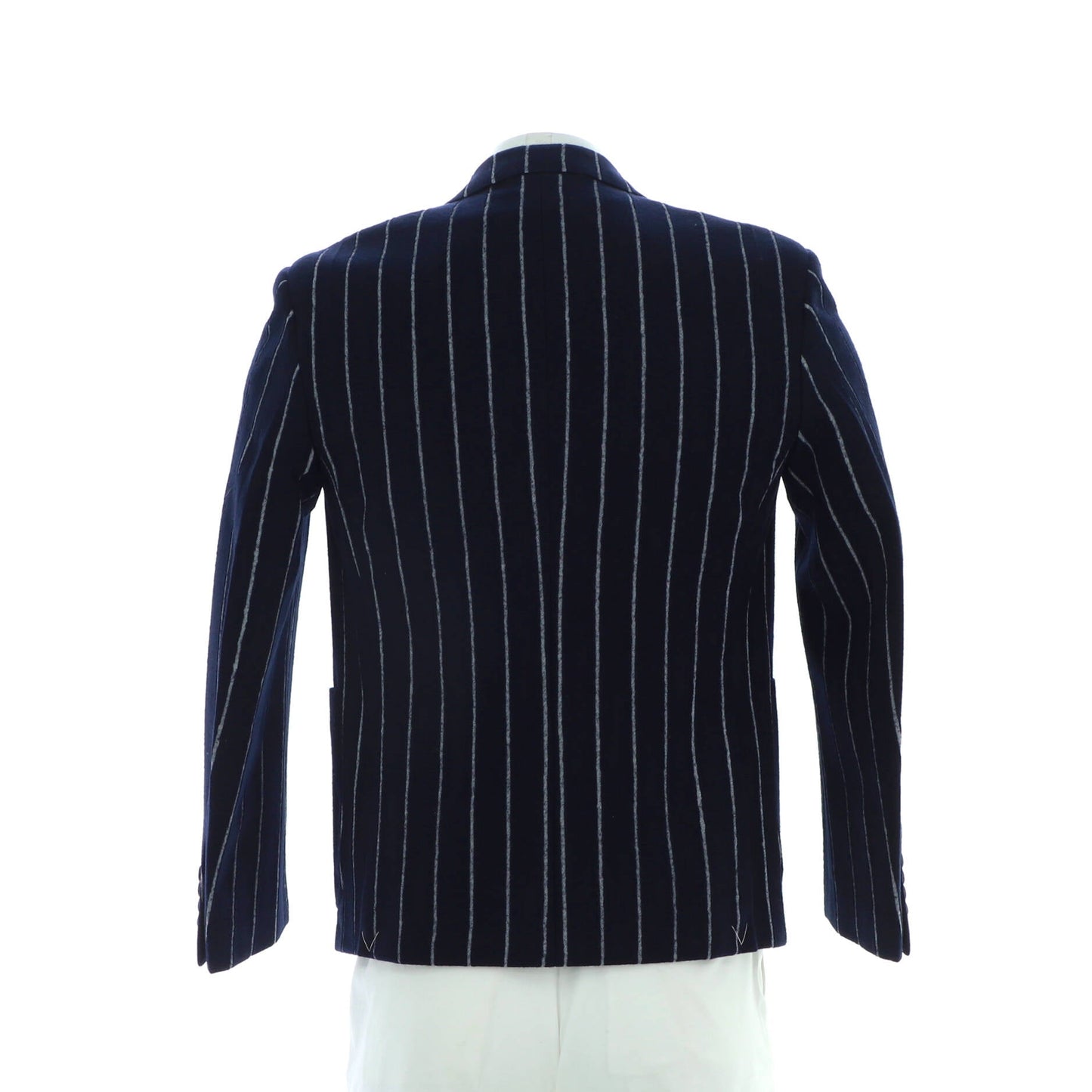 Louis Vuitton Men's Double Breasted Stripe Jacket Wool Blend