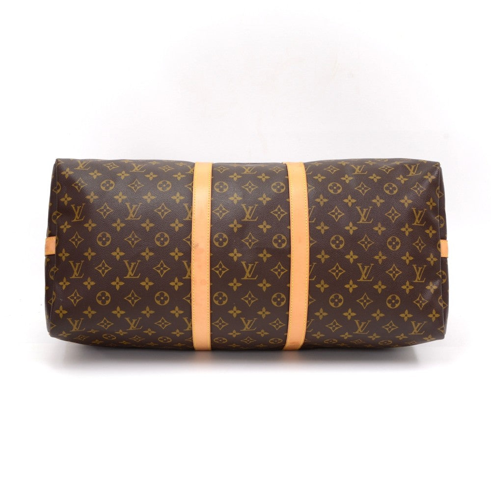 Louis Vuitto Monogram Canvas Keepall 55 Bandouliere Duffel Bag with Strap