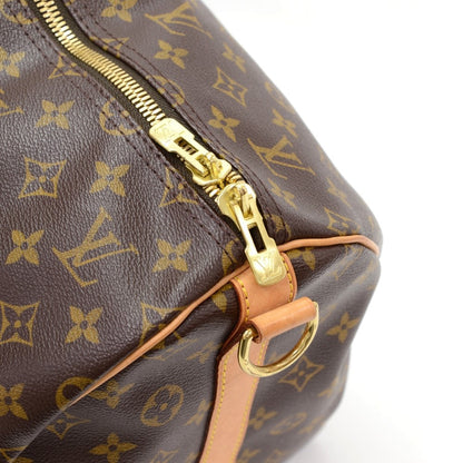 Louis Vuitto Monogram Canvas Keepall 55 Bandouliere Duffel Bag with Strap