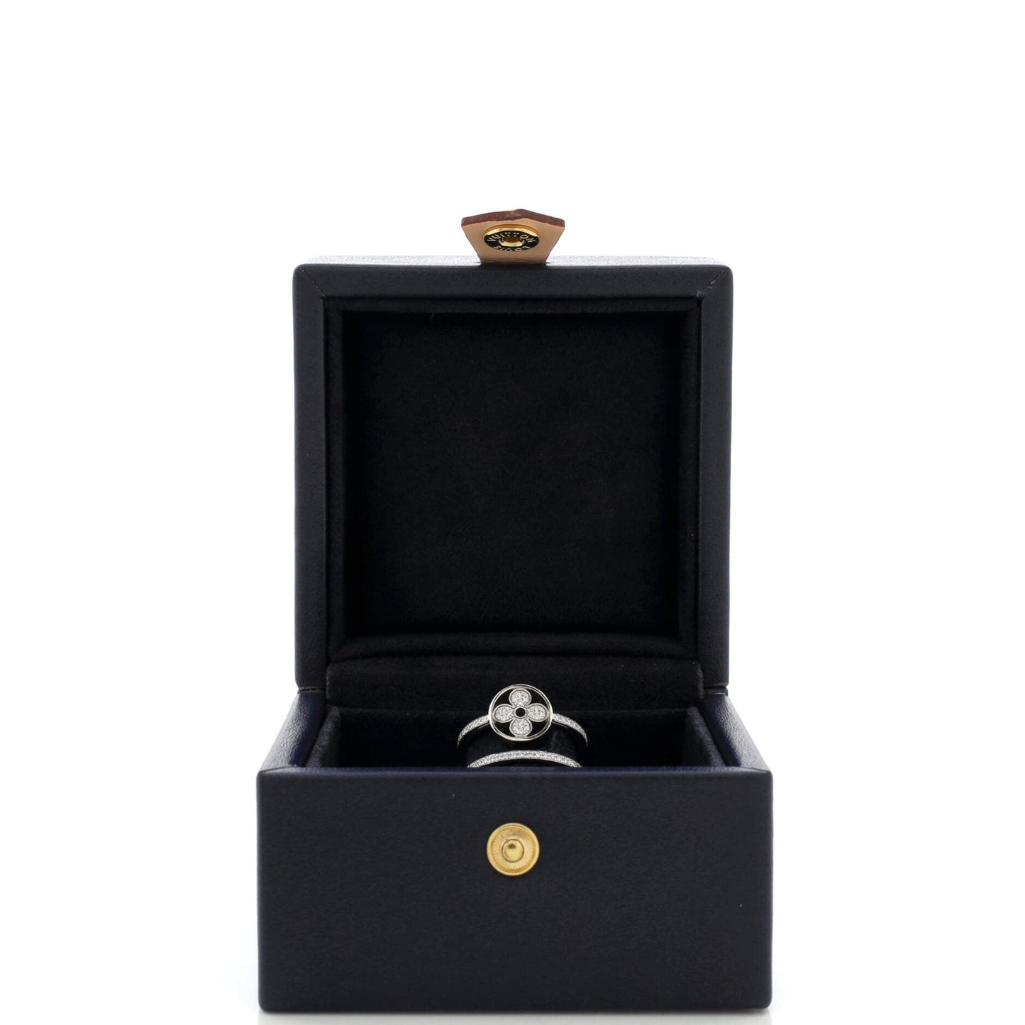 Louis Vuitton Idylle Blossom Two-Row Ring 18K White Gold and Diamonds