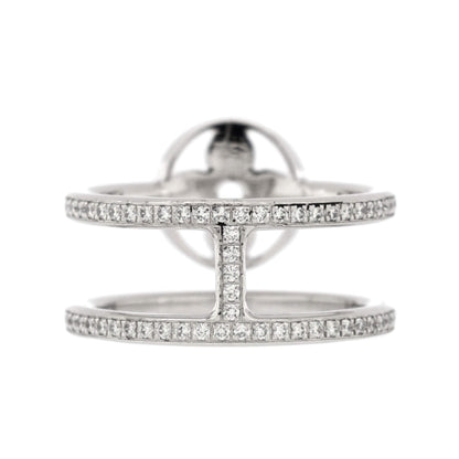 Louis Vuitton Idylle Blossom Two-Row Ring 18K White Gold and Diamonds