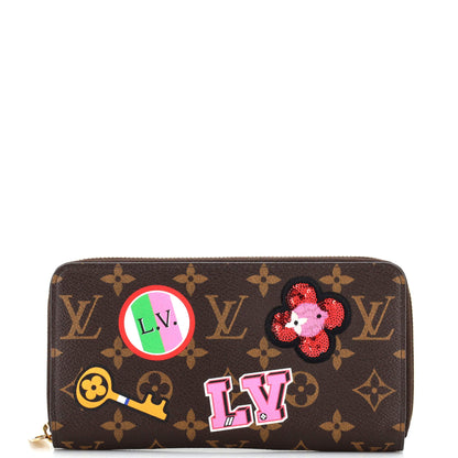 Louis Vuitton Zippy Wallet Limited Edition Patches Monogram Canvas