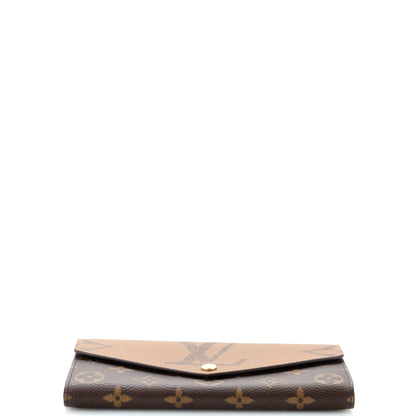 Louis Vuitton Sarah Wallet NM Reverse Monogram Giant and Monogram Canvas