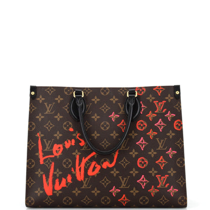 Louis Vuitton OnTheGo Tote Limited Edition Fall in Love Monogram Canvas MM