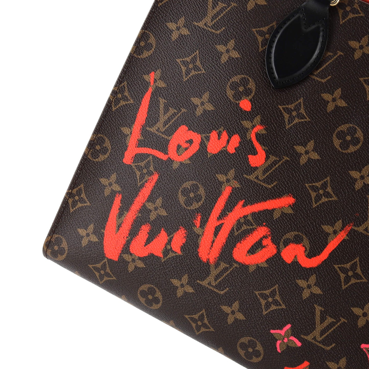 Louis Vuitton OnTheGo Tote Limited Edition Fall in Love Monogram Canvas MM