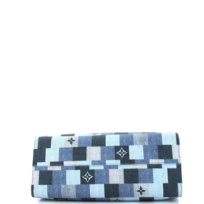 Louis Vuitton OnTheGo Tote Damier and Monogram Patchwork Denim GM