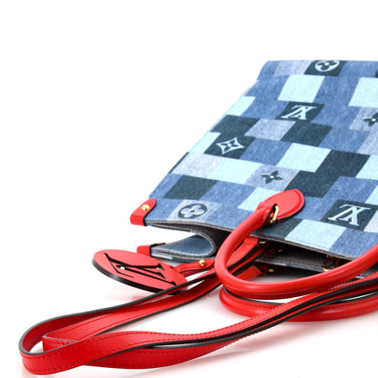 Louis Vuitton OnTheGo Tote Damier and Monogram Patchwork Denim GM