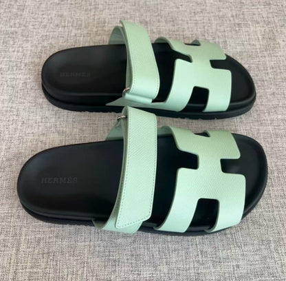 Hermès Vert D’eau Chypre Sandals