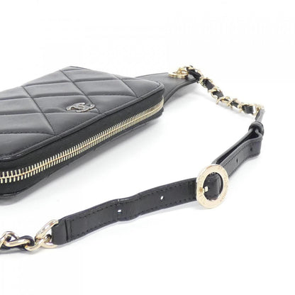 Chanel Belt Wallet Shiny Crumpled Lamb Wallet