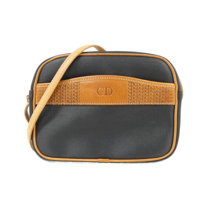 Christian Dior Coated Canvas Leather Shoulder Bag