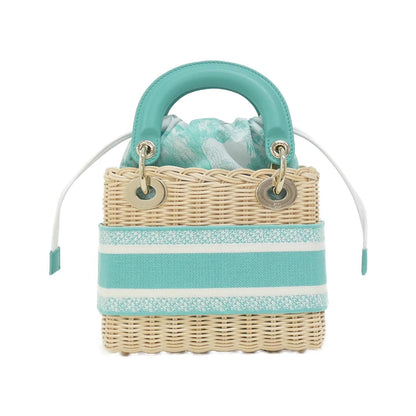 Christian Dior DIORIVIERA Lady Dior Wicker Canvas Bag