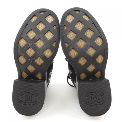 Chanel G39093Y56084 Print Fabric Lambskin Shearling Boots