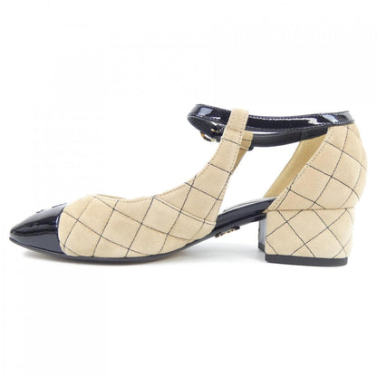 Chanel G39383Y56114 Suede Calfskin Patent Calfskin Shoes