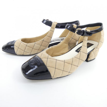Chanel G39383Y56114 Suede Calfskin Patent Calfskin Shoes