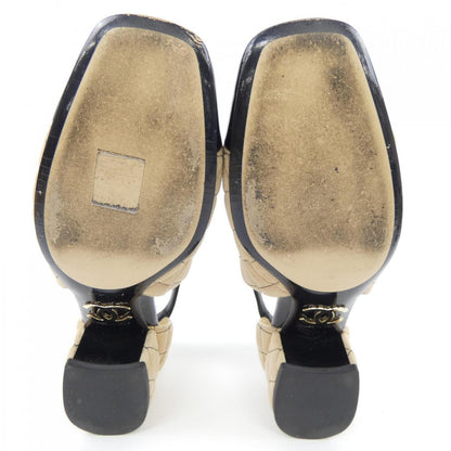 Chanel G39383Y56114 Suede Calfskin Patent Calfskin Shoes