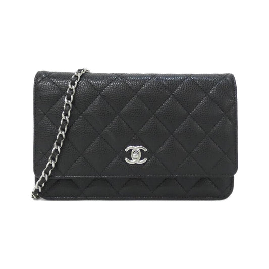 Chanel Chain Wallet Caviar Skin Wallet